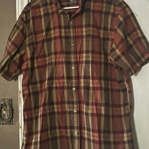 Eddie Bauer Men's Multicolor Plaid Button Down Shirt